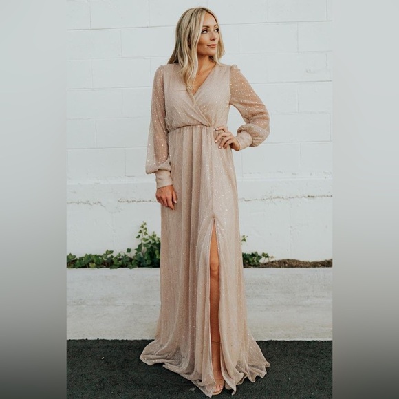 Baltic Born Dresses & Skirts - Baltic Born Abigail Sparkle Gown Champagne